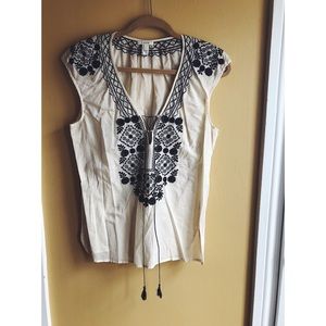 J crew embroidered top